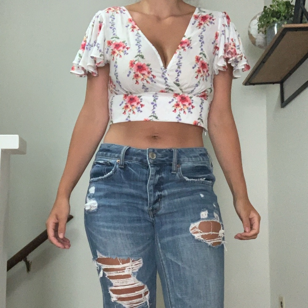 floral crop top